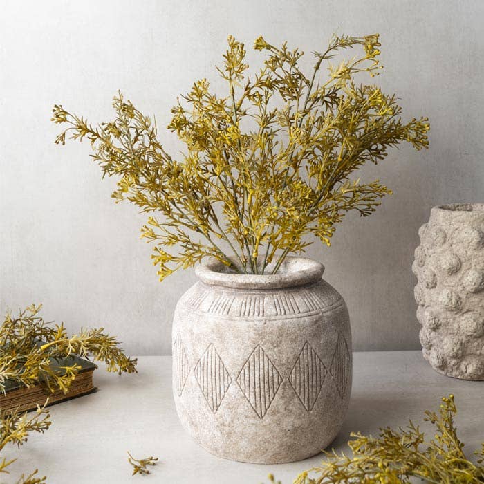 Meadow grass, flax, artificial flower