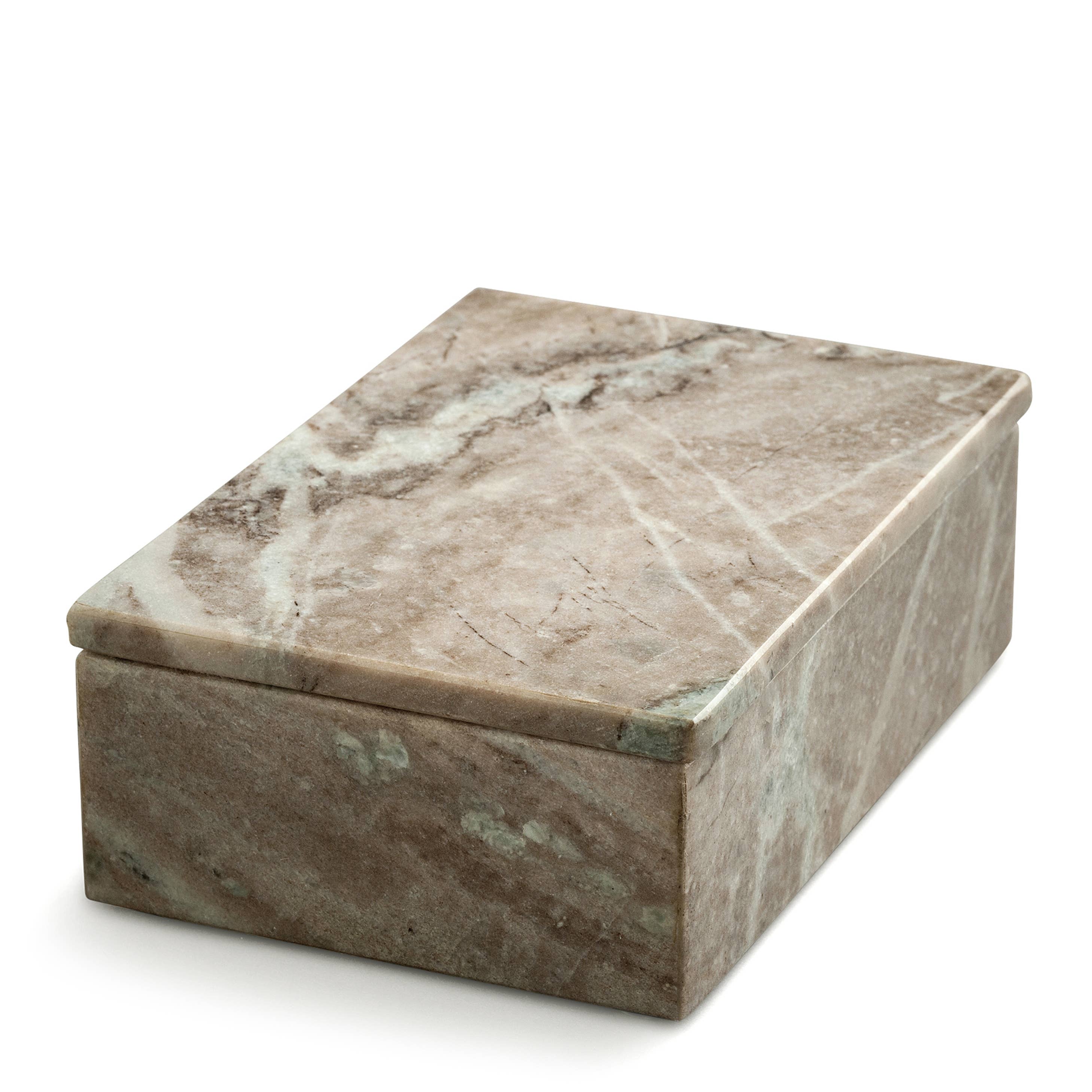 Marble box large, brown
