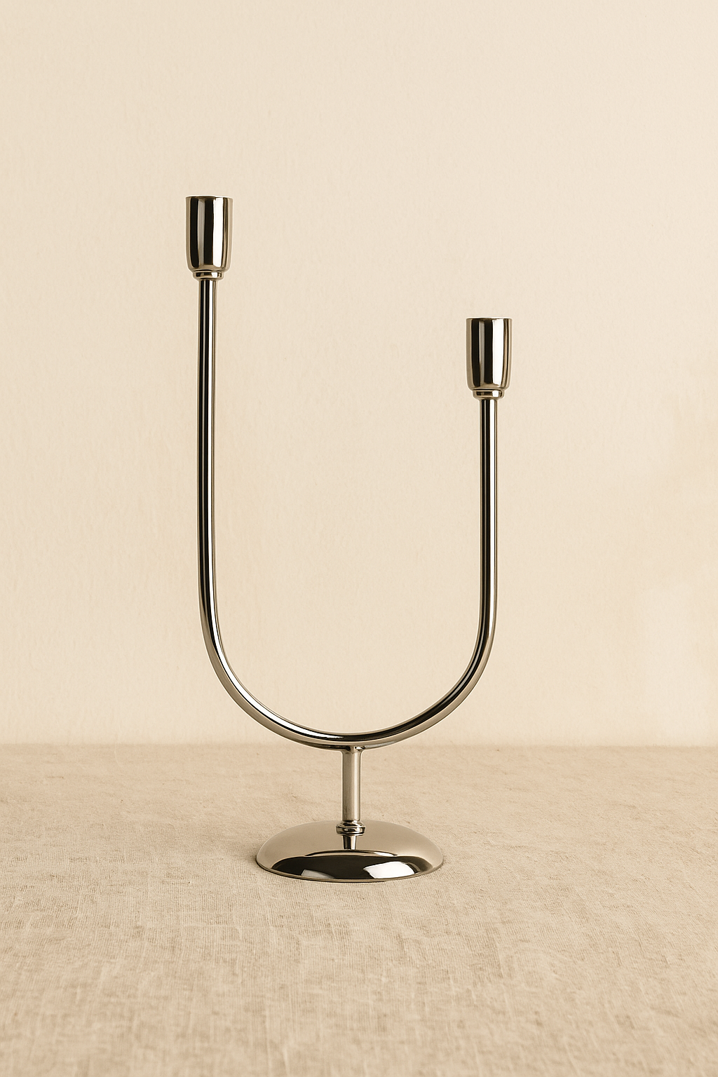 Chrome Double Candle Holder
