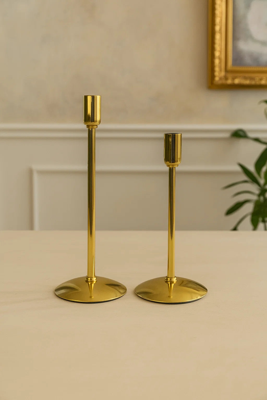 Golden Duo Candle Holder