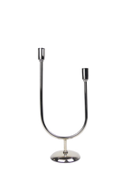 Chrome Double Candle Holder