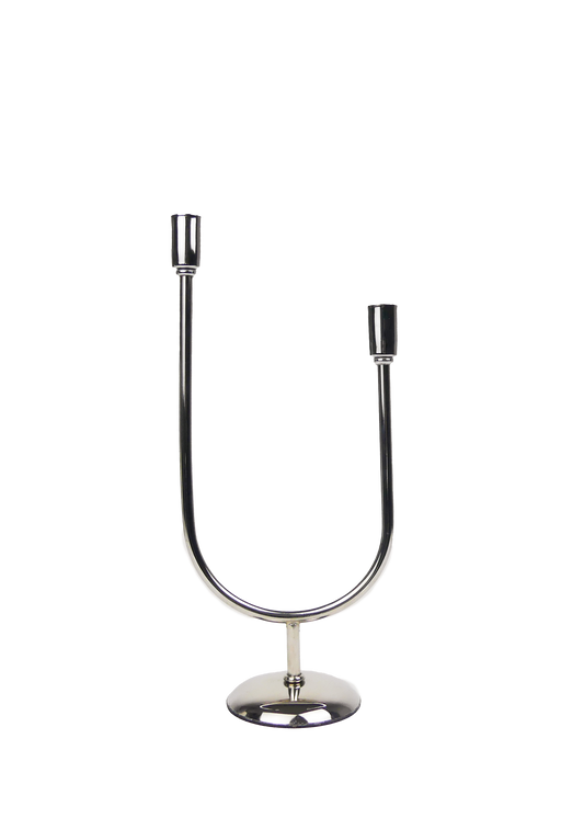 Chrome Double Candle Holder